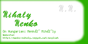 mihaly menko business card